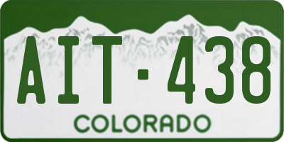 CO license plate AIT438
