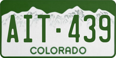 CO license plate AIT439