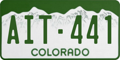 CO license plate AIT441