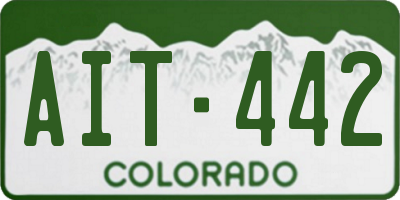 CO license plate AIT442