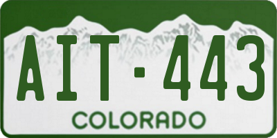 CO license plate AIT443