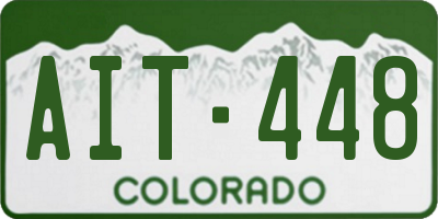 CO license plate AIT448