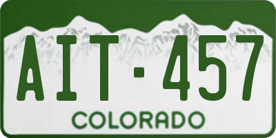 CO license plate AIT457
