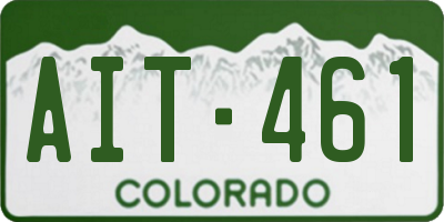 CO license plate AIT461