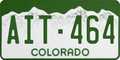 CO license plate AIT464