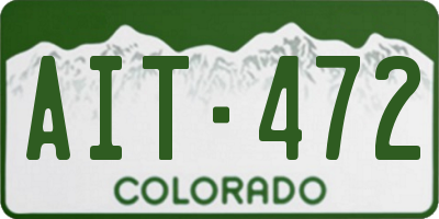 CO license plate AIT472