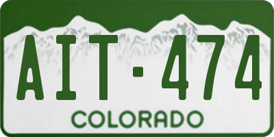CO license plate AIT474