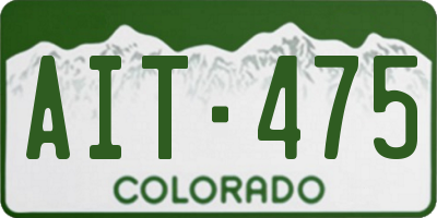 CO license plate AIT475
