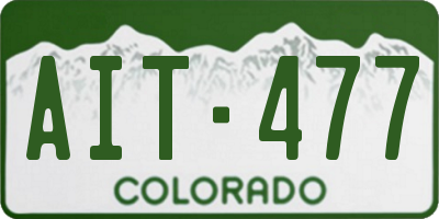 CO license plate AIT477