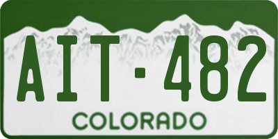 CO license plate AIT482