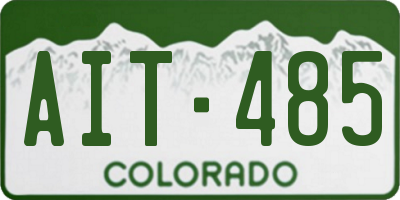 CO license plate AIT485