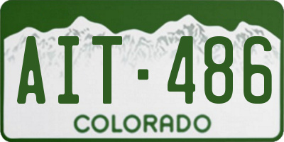CO license plate AIT486
