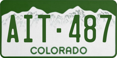 CO license plate AIT487