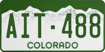 CO license plate AIT488