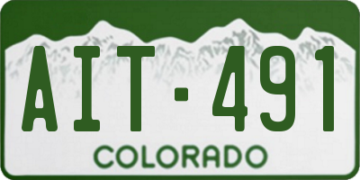 CO license plate AIT491