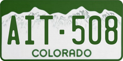 CO license plate AIT508