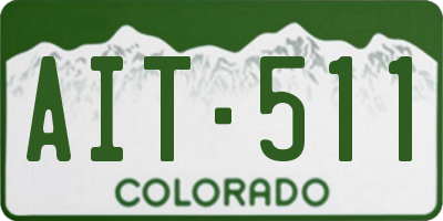 CO license plate AIT511