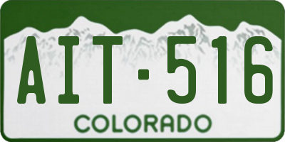 CO license plate AIT516