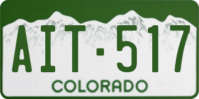 CO license plate AIT517