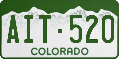 CO license plate AIT520