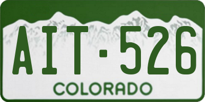 CO license plate AIT526