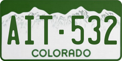 CO license plate AIT532