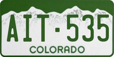 CO license plate AIT535