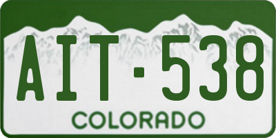 CO license plate AIT538