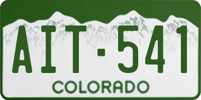 CO license plate AIT541