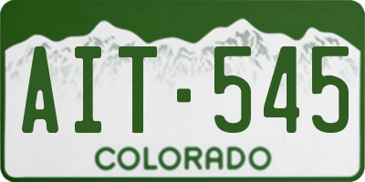 CO license plate AIT545