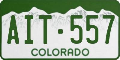 CO license plate AIT557