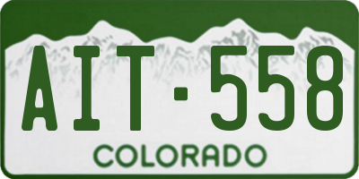 CO license plate AIT558