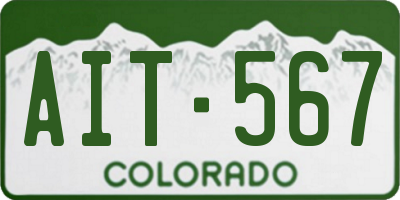 CO license plate AIT567