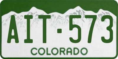 CO license plate AIT573