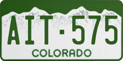CO license plate AIT575