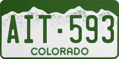CO license plate AIT593