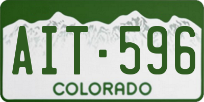 CO license plate AIT596