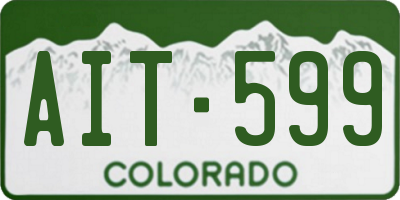 CO license plate AIT599