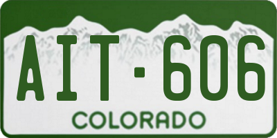 CO license plate AIT606