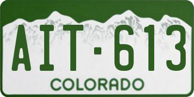 CO license plate AIT613