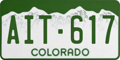 CO license plate AIT617