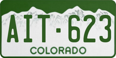 CO license plate AIT623