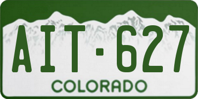 CO license plate AIT627