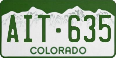 CO license plate AIT635