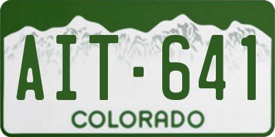 CO license plate AIT641
