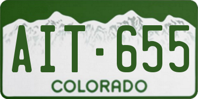CO license plate AIT655