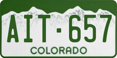 CO license plate AIT657