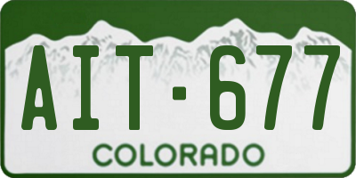 CO license plate AIT677