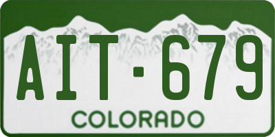CO license plate AIT679