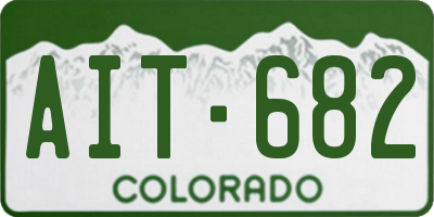 CO license plate AIT682